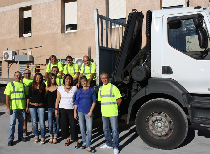 equipe strm, camion grue